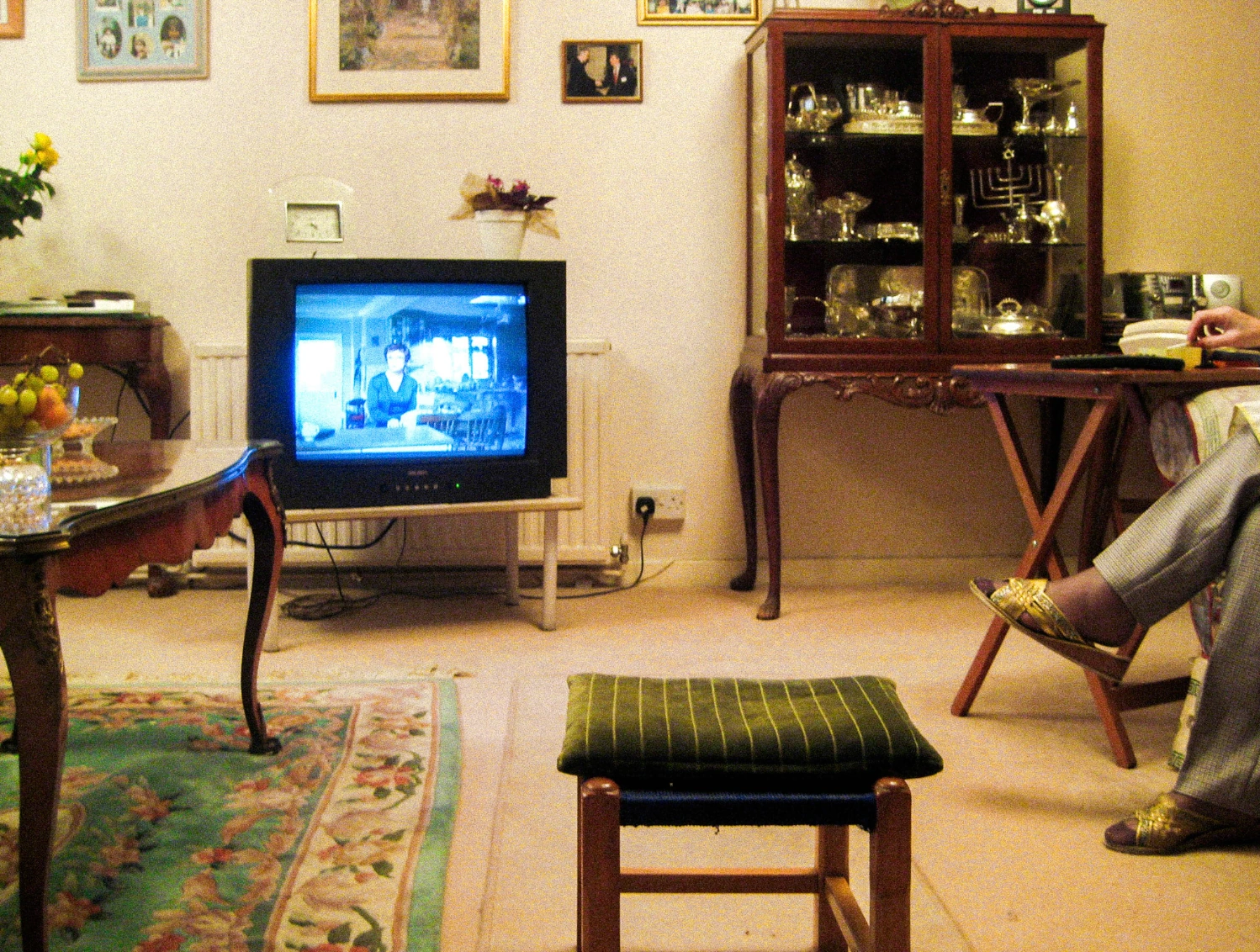 Television in living room.