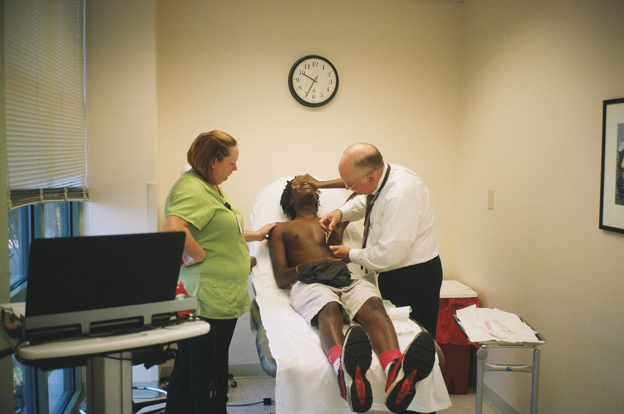 Examination in medical room.