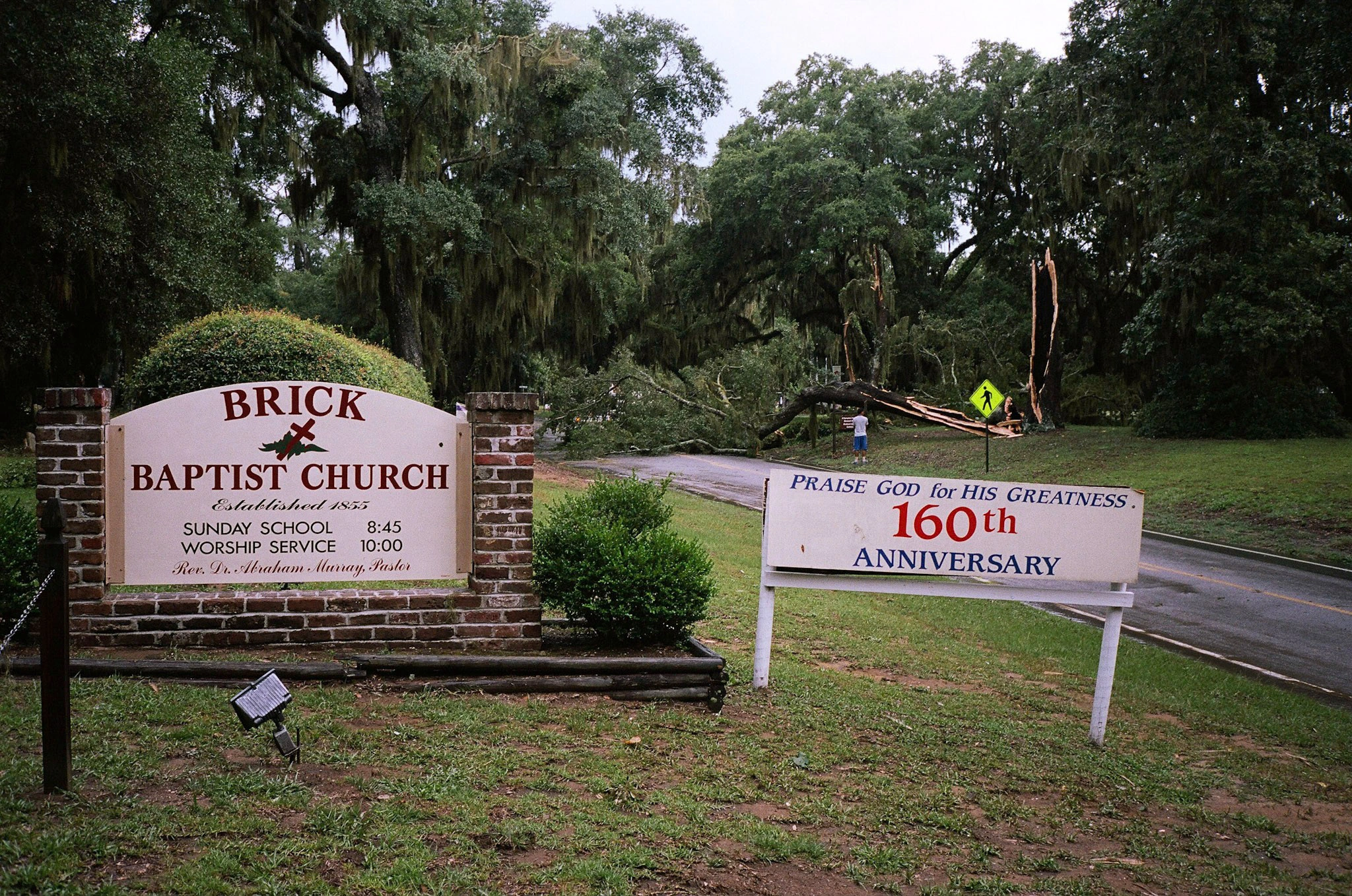 Brick Baptist Church signs.