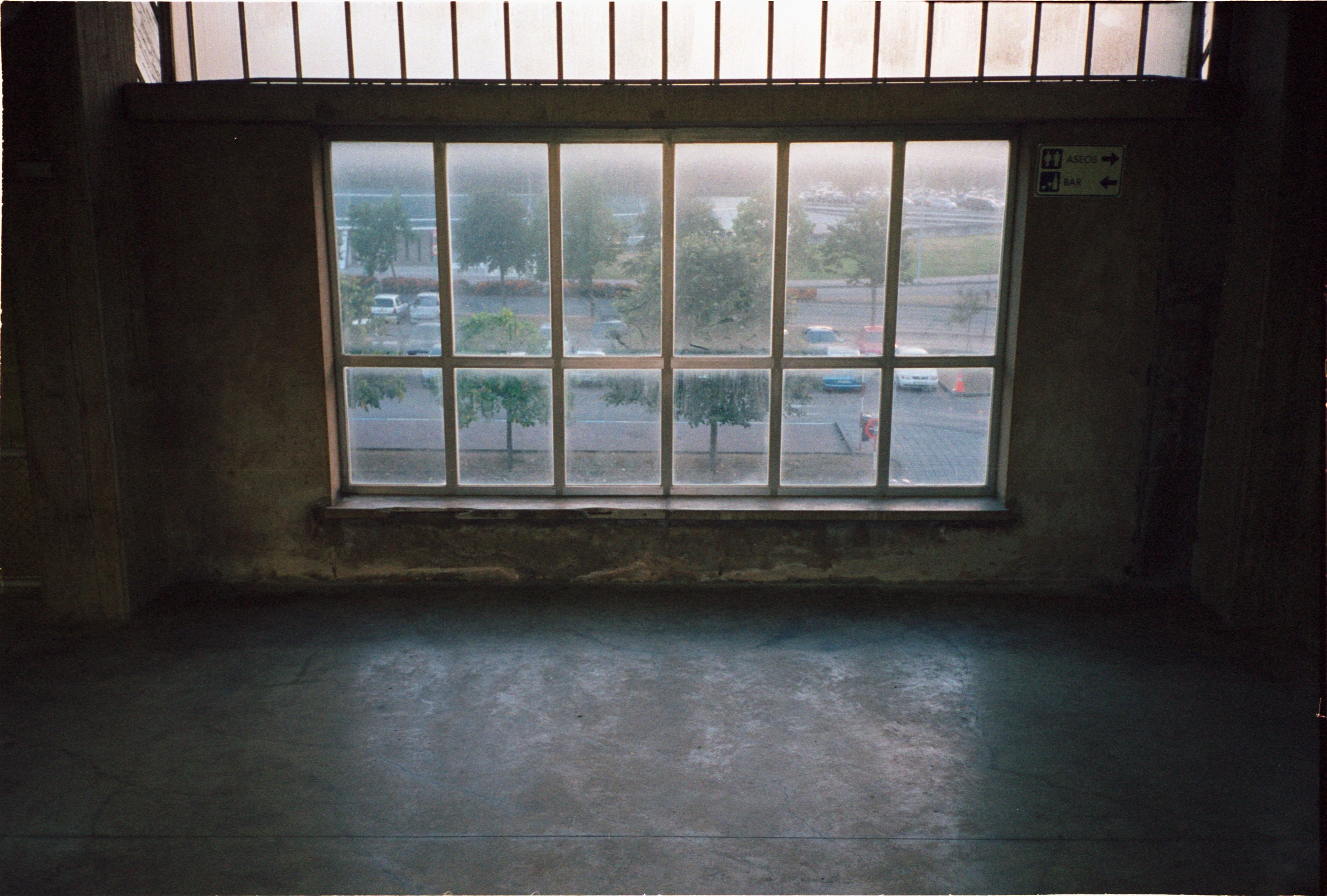 Large window in empty room.